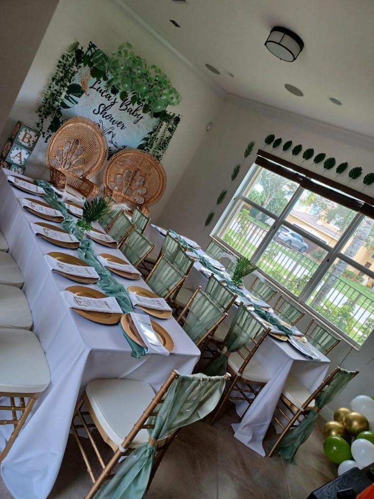 Charming and Elegant Baby Shower Décor featuring our Rentals